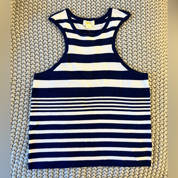 NWT Anthropologie Maeve Striped Racerback Sweater Tank - Picture 3 of 10